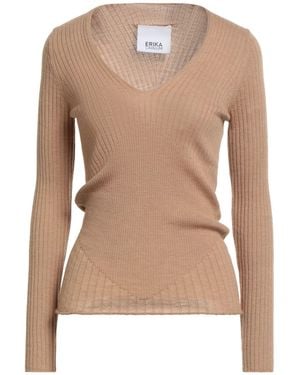Erika Cavallini Semi Couture Sand Jumper Virgin Wool - Natural