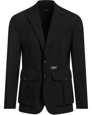DSquared² Blazer Virgin Wool, Elastane - Black