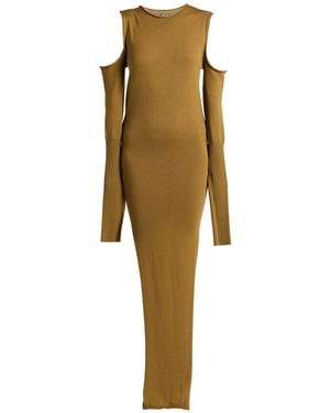 Rick Owens Maxi Dress Virgin Wool - Natural
