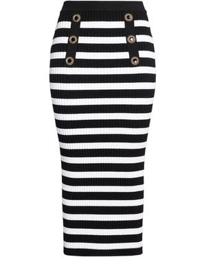 Balmain Midi Skirt - Black