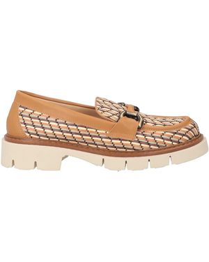 Nila & Nila Camel Loafers Synthetic Material - Natural