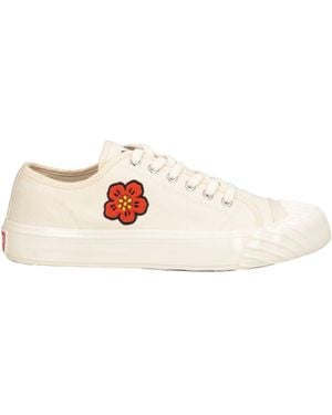 KENZO Cream Sneakers Textile Fibers - White