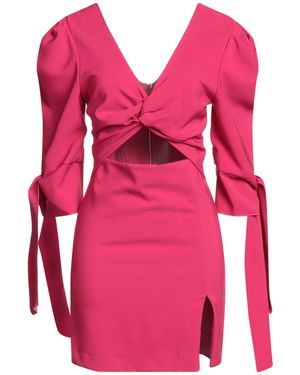 Feminista Fuchsia Mini Dress Polyester, Elastane - Pink