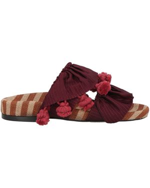 La DoubleJ Burgundy Sandals Textile Fibres - Red