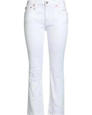 R13 Jeans Cotton, Polyurethane - White
