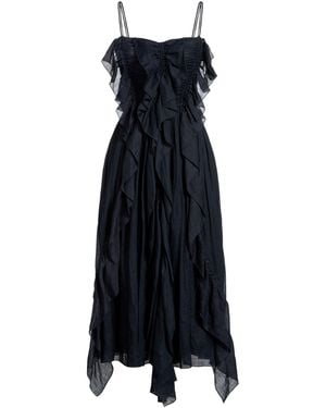 Chloé Midi Dress Ramie - Blue