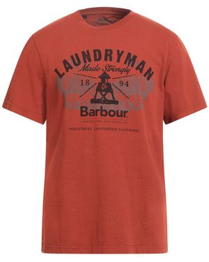 Barbour Rust T-Shirt Cotton - Red