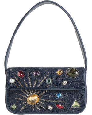 STAUD Handbag Textile Fibers - Blue