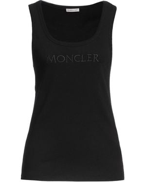 Moncler Sleeveless Ribbed Jersey Top - Black