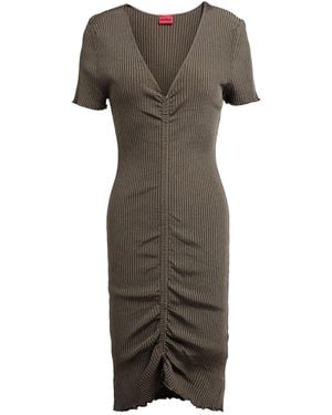HUGO Midi Dress Viscose, Polyamide, Elastane - Gray