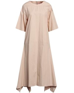 Rose' A Pois Midi Dress Cotton - Natural