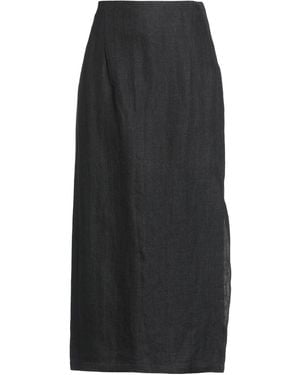 Alysi Maxi Skirt Linen - Black