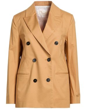 Montedoro By Slowear Camel Blazer Cotton, Elastane - Natural