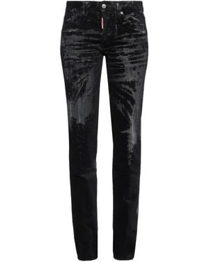 DSquared² Jeans Cotton, Elastane, Cow Leather - Black