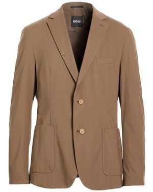 BOSS Khaki Blazer Polyamide, Elastane - Brown
