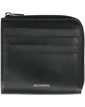 Jil Sander Wallet Leather - Black