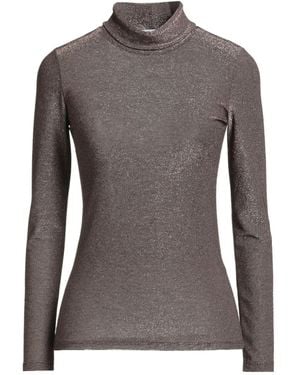 CROCHÈ Turtleneck Polyester, Viscose, Polyamide, Metallic Polyester, Elastane - Gray