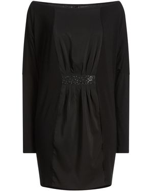 Twinset Mini Dress Viscose, Elastane, Polyester - Black
