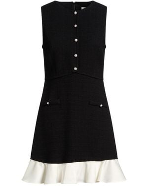 Sandro Mini Dress Cotton, Viscose, Acrylic, Polyamide, Polyester - Black