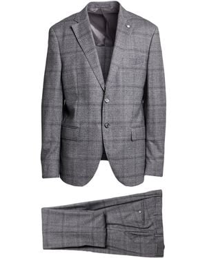 L.B.M. 1911 Suit Virgin Wool, Elastane - Gray