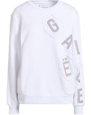 Gaelle Paris Sweatshirt Cotton, Polyester, Elastane - White