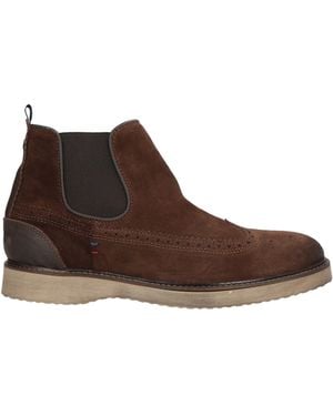 Wrangler Dark Ankle Boots Leather - Brown