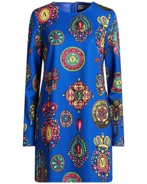Versace Jeans Couture Mini Dress Polyester, Elastane - Blue