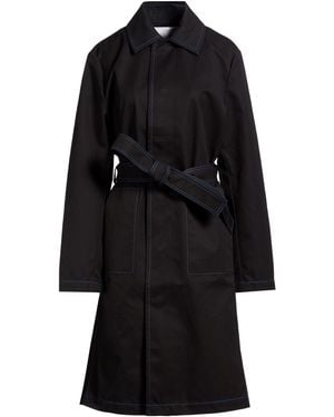 Sunnei Overcoat & Trench Coat Polyester, Cotton, Polyurethane - Black