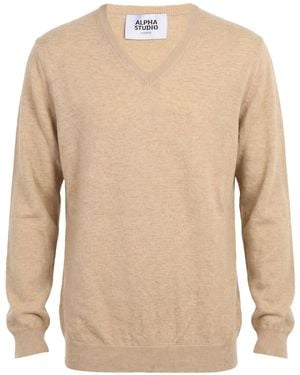 Alpha Studio Sand Sweater Cashmere - Natural