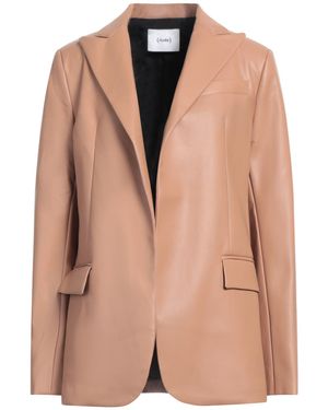 Nude Sand Blazer Polyurethane, Polyester - Natural