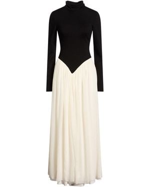 Chloé Maxi Dress Virgin Wool, Polyamide, Elastane - White