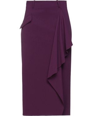 Alberta Ferretti Midi Skirt Polyester, Virgin Wool, Elastane - Purple