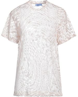 Mugler Tulle Crewneck Short-Sleeve T-Shirt - White