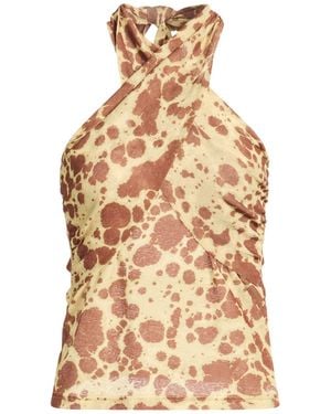 Nanushka Top Recycled Polyester - Brown