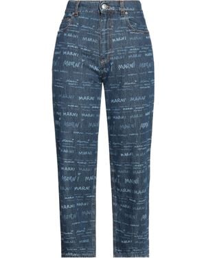 Marni Jeans Cotton, Calfskin - Blue