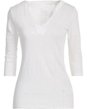 120% Lino T-Shirt Linen - White