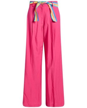 Please Pants Viscose, Linen - Pink