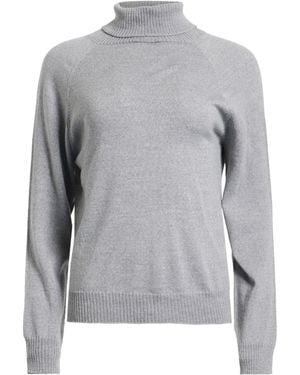 Sandro Ferrone Taupe Turtleneck Merino Wool - Grey