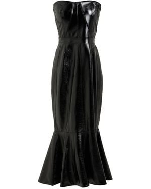 Safiyaa Midi Dress Polyester, Polyurethane - Black