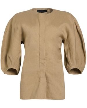Proenza Schouler Camel Shirt Linen, Viscose, Elastane - Natural