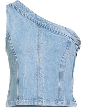 ViCOLO Denim Couture Top Cotton, Lyocell, Organic Cotton, Lycra - Blue