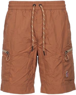 Moncler Shorts & Bermuda Shorts Polyamide - Brown