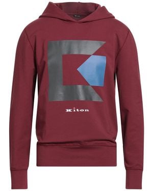Kiton Burgundy Sweatshirt Cotton, Elastane - Red