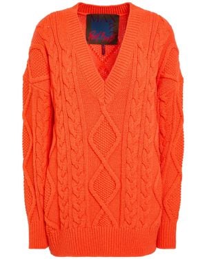 MAX&Co. Pony Ride Sweater Acrylic, Wool, Polyester - Orange
