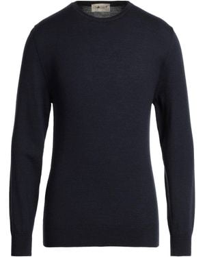 Irish Crone Jumper Merino Wool - Blue