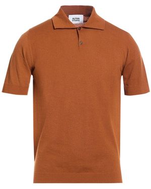 Alpha Studio Polo Shirt - Brown
