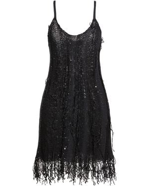 Roberto Collina Mini Dress Cotton, Linen, Nylon - Black