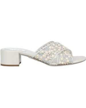 Rene Caovilla Sandals Textile Fibers - White