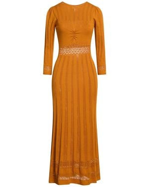 Twinset Midi Dress Viscose, Polyester - Orange