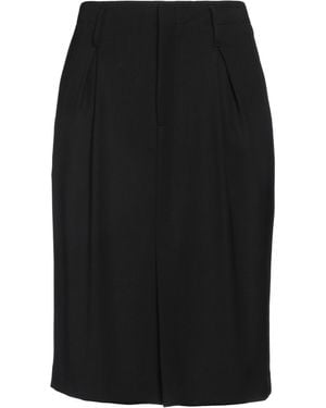 Ami Paris Midi Skirt Viscose, Wool - Black